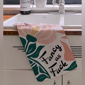 Floral Print Kitchen Towel- fancy as FU*K